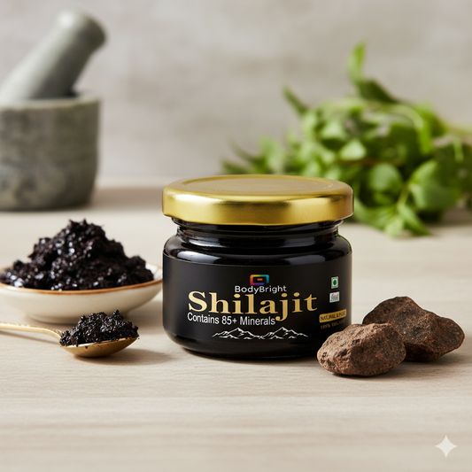 BodyBright Pure Shilajit Resin – 100% Natural & Organic – With 85+ Trace Minerals – FSSAI Certified – Immunity Booster, Energy Enhancer & Vitality Support (Shilajit 20 gram) Brand: BODYBRIGHT SHILAJIT
